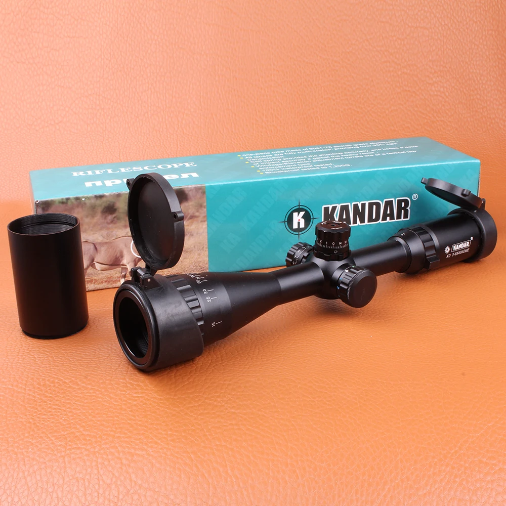 

KANDAR 3-9X40AOE Hunting Riflescope RGB Illuminated Mil-dot Wire Reticle Tactical Optical Sights with Rings For Rifle Airsoft