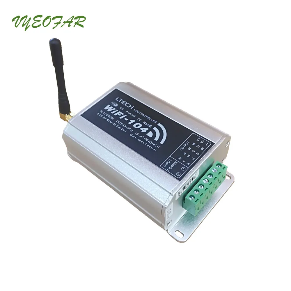 New LTECH LED wifi controller M12 IR remote;2.4GHz Wi Fi max 12 zone