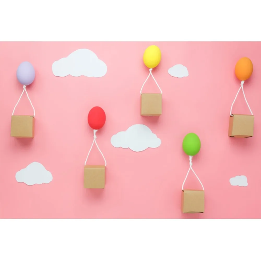 Laeacco Easter Eggs Clouds Gift Baby Newborn Children Photography Background Customized Photographic Backdrops For Photo Studio