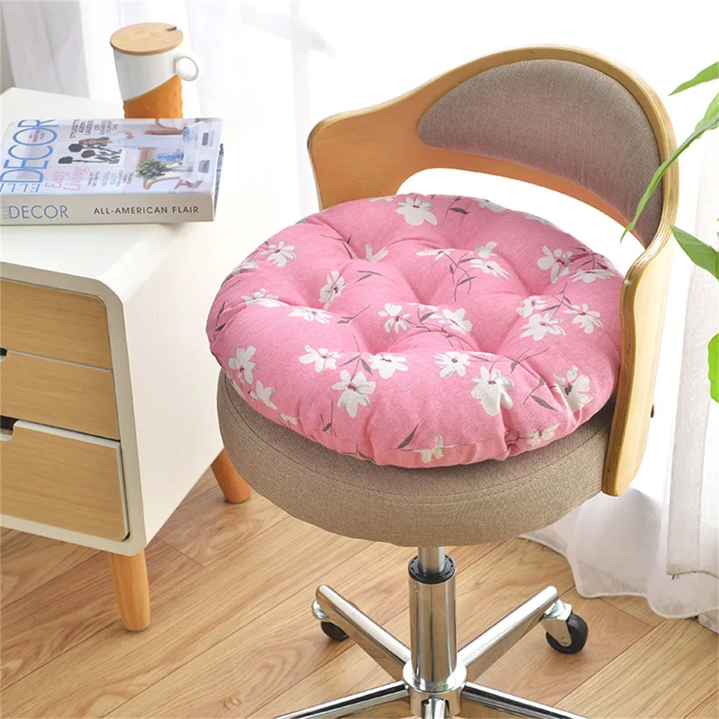 

Dropshipping Chair Cushion Round Cotton Upholstery Soft Padded Cushion Pad Office Home Or Car Seat Cushion