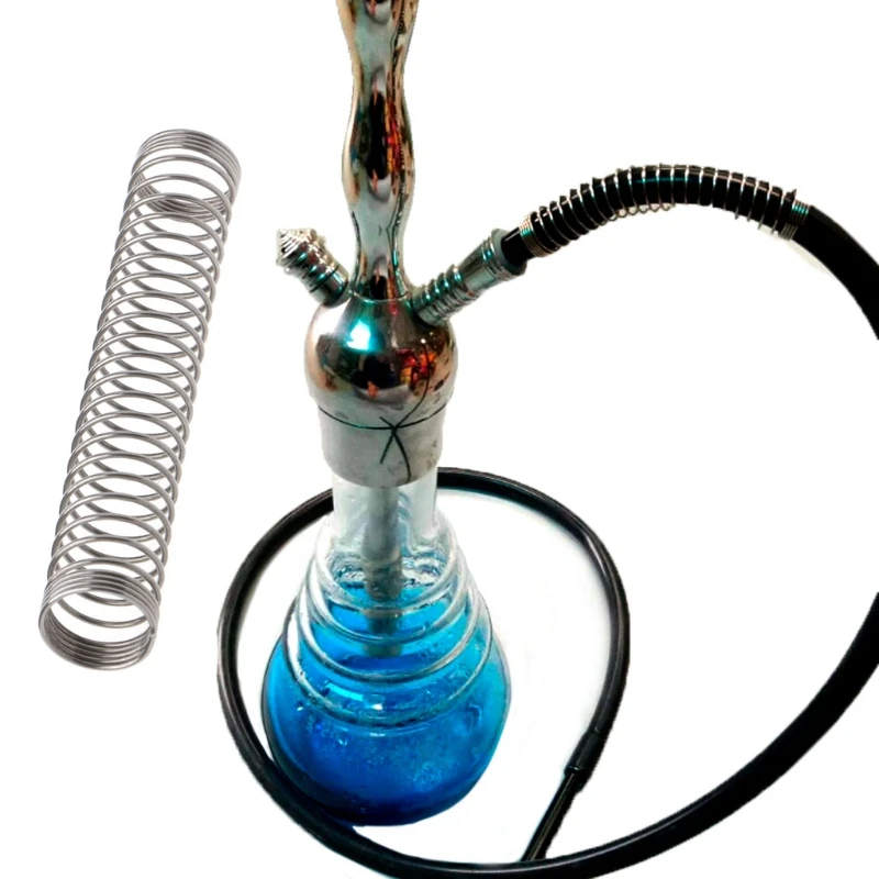 

108MM Silver Shisha Silicone Hose Spring Holder Hookah Water Pipe Accessories
