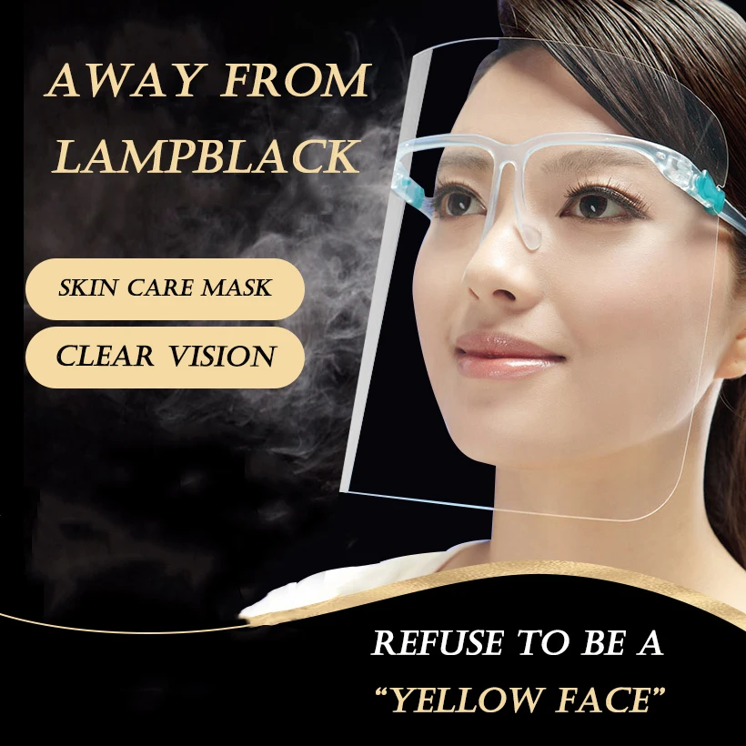 

YES1PC Creative Oil-Splash Proof Mask Cooking Transparent Face Protective Shield House Clean Dust Proof Mask Kitchen Gadget Tool