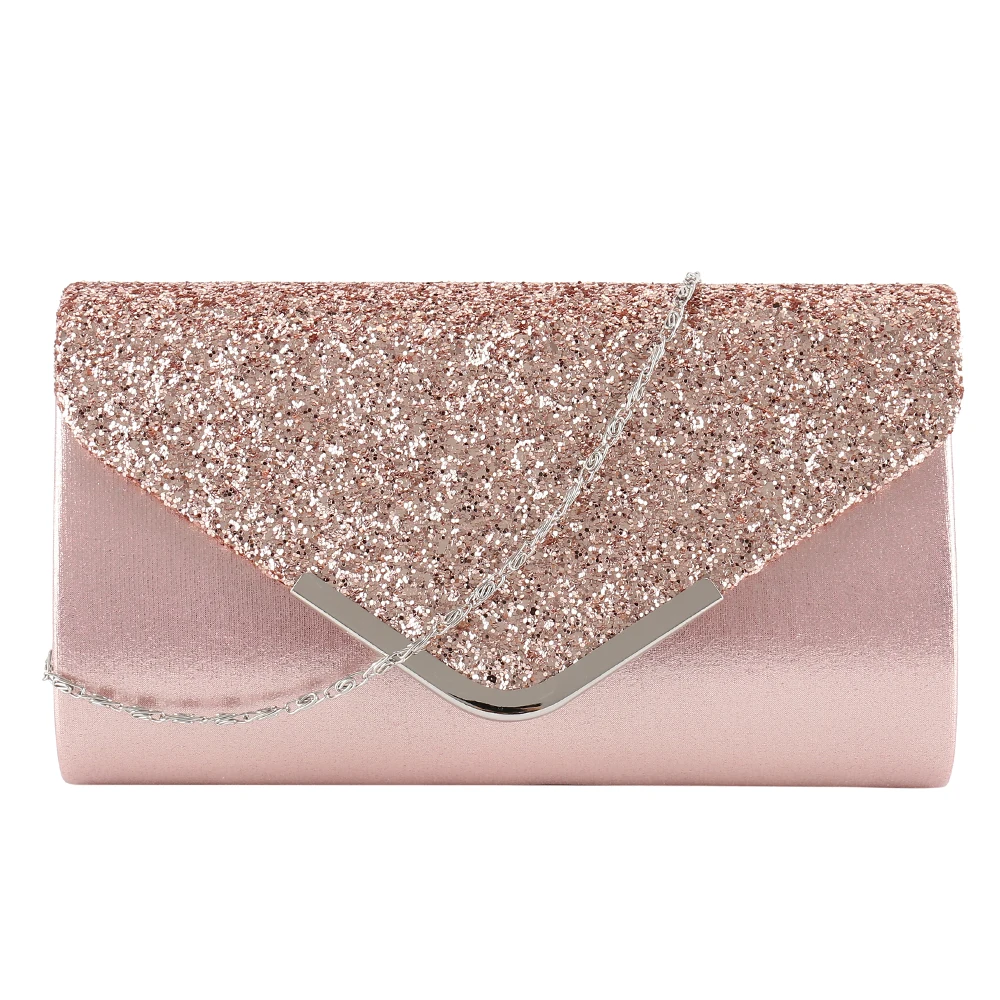 Клатч Женская атласная сумочка с бриллиантами винтажная вечерняя сумочка-клатч на цепочке вечерние сумочки для телефона - Цвет: pink