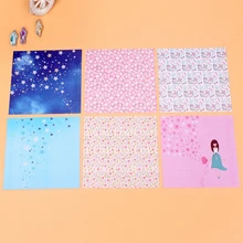 72 גיליונות/חבילת DIY מזל מאחל נייר מתקפל מנוף Chiyogami נייר קרפט רעיונות קיד מתנה כיכר אוריגמי פרחוני(China)