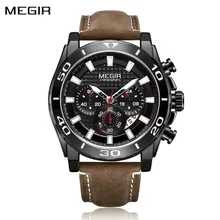 Reloj Hombre MEGIR мужские часы, Хронограф Спортивные мужские s часы лучший бренд класса люкс водонепроницаемые мужские часы Relogio Masculino