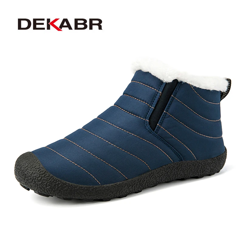 

DEKABR Brand Winter Warm Woman Shoes Woman Waterproof Short Plush Cotton Shoes Couple Style Non-slip Boots Size 35~46