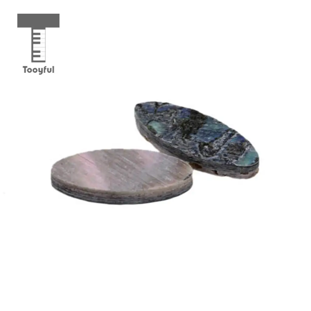 Tooyful Finest 10PCS DIY Shell Oval Fretboard Fret Key Inlays Buttons Maker Dots for Mandolin Guitar Accessory