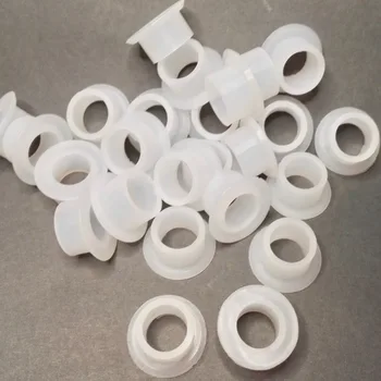 

25x Silicone Shoulder Washer Sealing Flange Gaskets Spacer OD24mm ID 13mm 2mm Thick 11mm Height Bevelled Edge 24x13mm Gray White