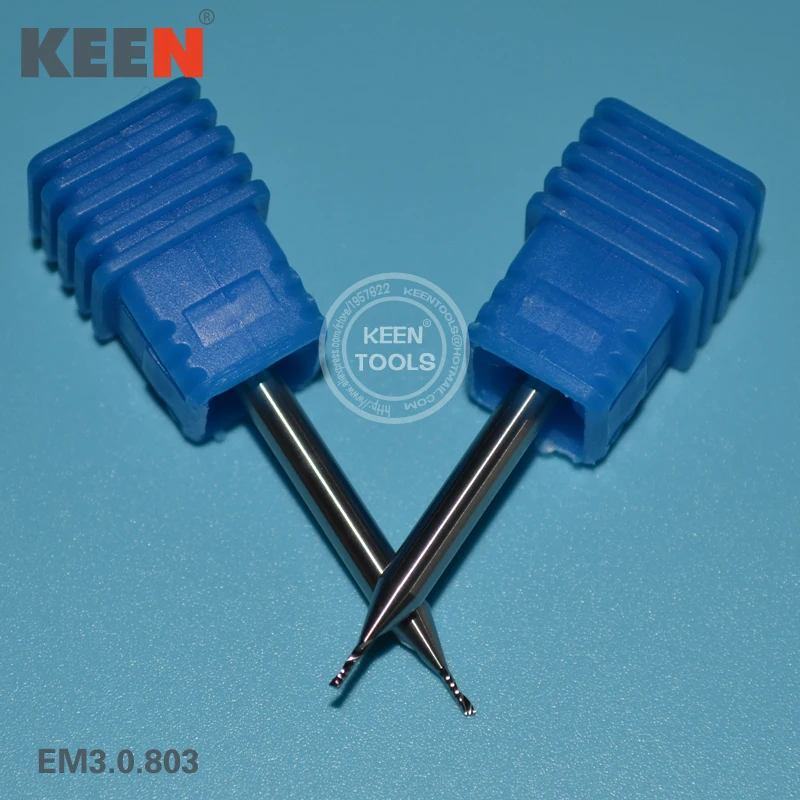 

EM3.0.803 Tungsten Steel Solid Carbide Cutter Tools/One Flute Spiral Cutters For Acrylic, PVC 3.175mm