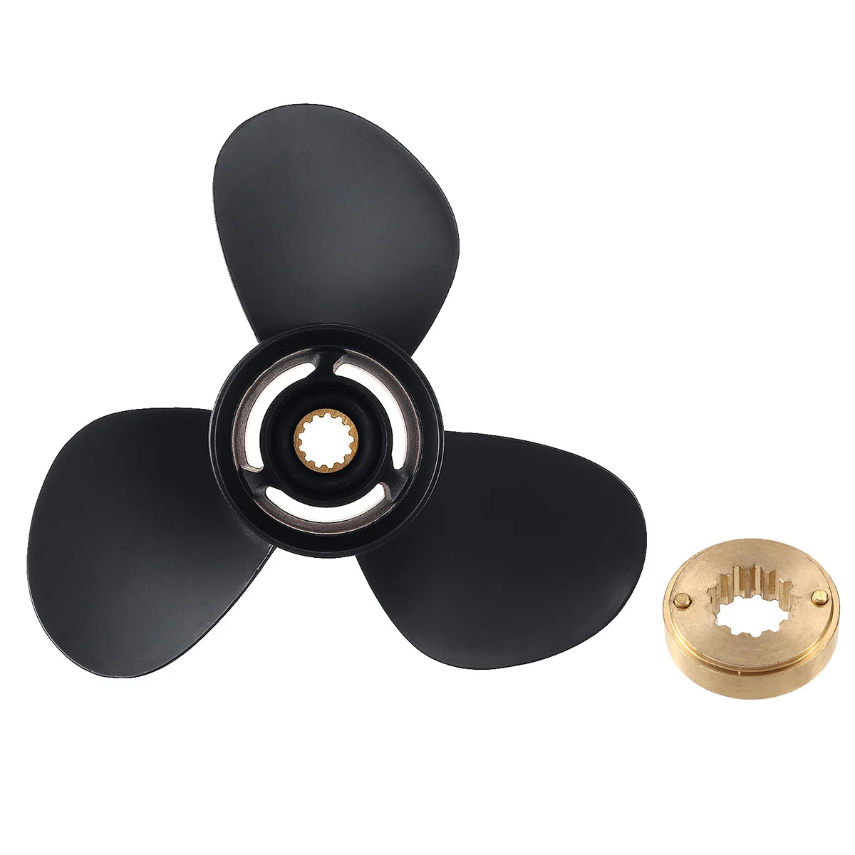 

Audew 48-816706A40 Aluminum 10 3/8 x 14 Outboard Marine Propeller For Mercury 25-70HP 13 Spline Tooth 3 Blades R / Standard
