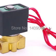 PU-M03 этилированного типа DC12V с двумя портами двухпозиционная ходовые непосредственные действующие NC латунь G1/" горячей воды электромагнитный клапан FKM уплотнение отверстия 2,5 мм