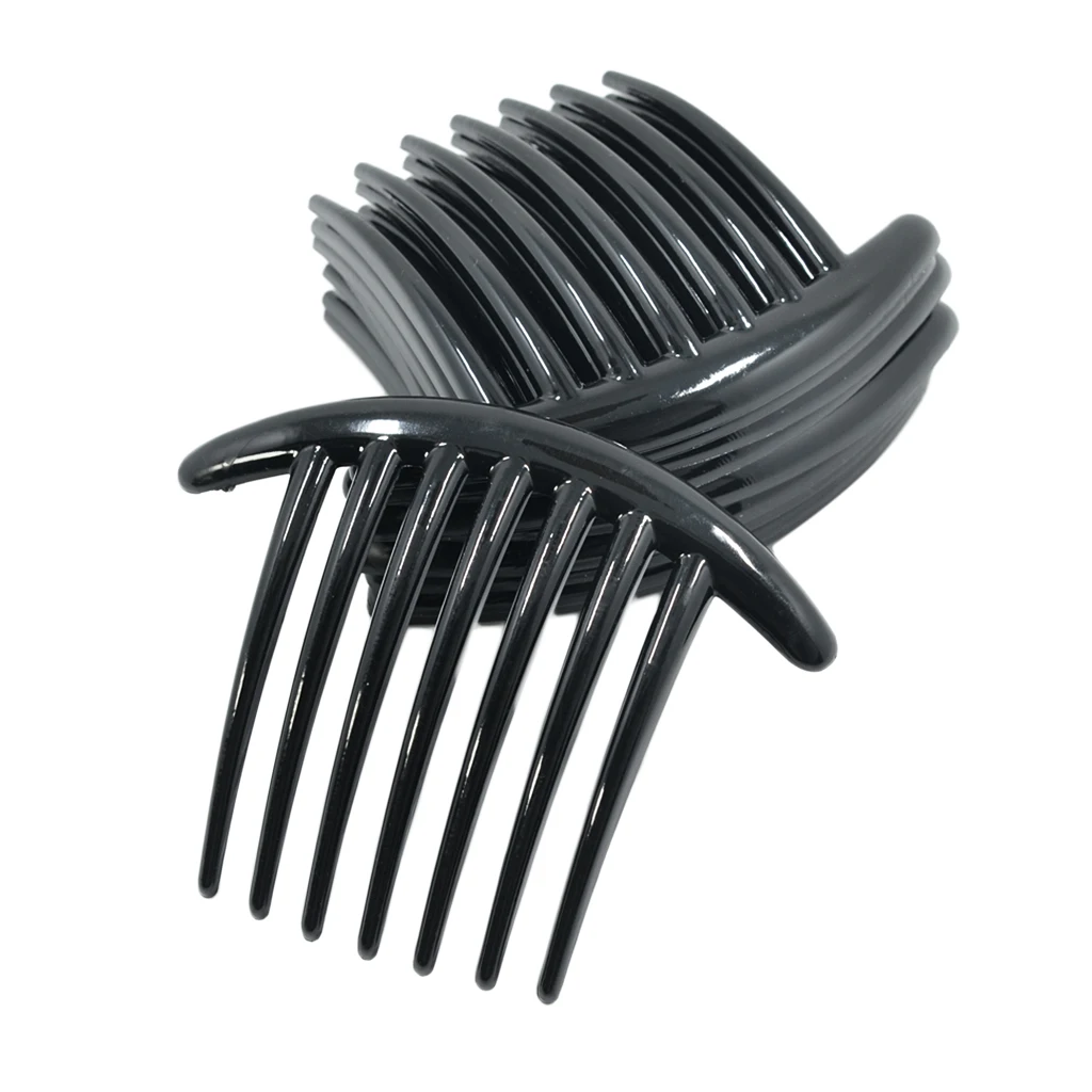 

10 Pieces Blank Plastic Hair Clips Hair Side Comb 7 Teeth for DIY Wedding Bridal Veil Women Girls Hair Accessories Jewelry