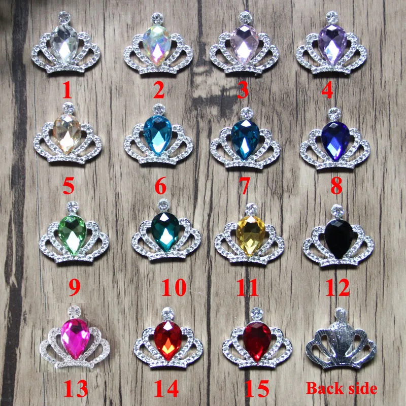 

Free Shipping 60pcs/lot Rhinestone Crown Button Crystal Flatback Button Hair Flower Centerpiece Wedding Embellishment DIY LSB010