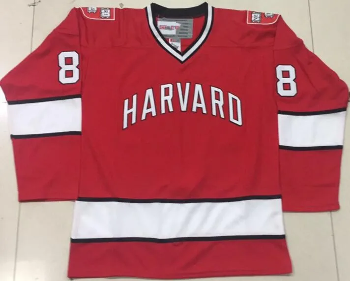 2018 Harvard University HOCKEY JERSEY Embroidery Stitched Customize any number and name Jerseys