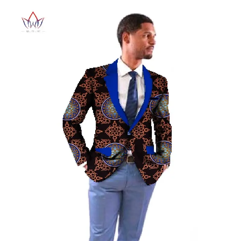 Африканский восковой костюм с принтом Дашики, мужские блейзеры, африканская одежда, Блейзер, Мужская брендовая одежда с длинным рукавом, Мужская одежда, повседневное пальто WYN140 - Цвет: 13