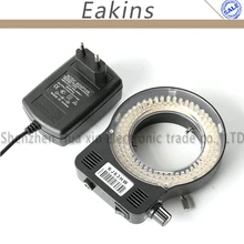 Adjustable 6500K 144 LED Ring Light illuminator Lamp For Industry Stereo Microscope Lens Camera Magnifier 110V-240V Adapter