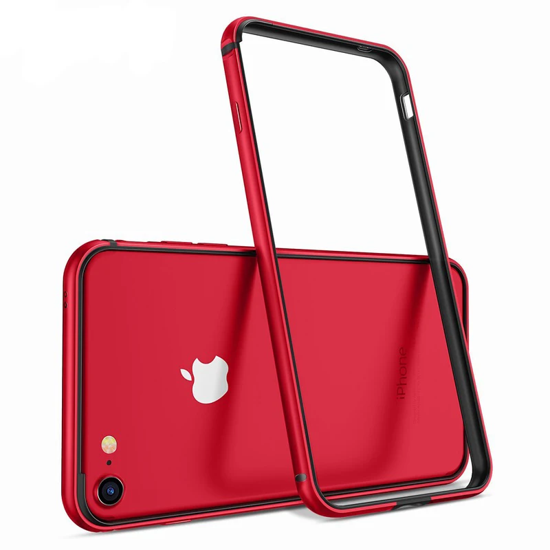 

UBERAY For iPhone X Case Aluminum TPU Silicone Hybrid Shockproof Bumper Case for iPhone 7 Plus 8 8Plus 7Plus Metal Frame Bumper