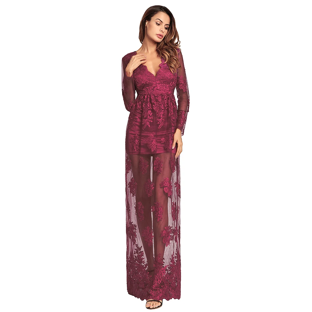 sheer maxi robe