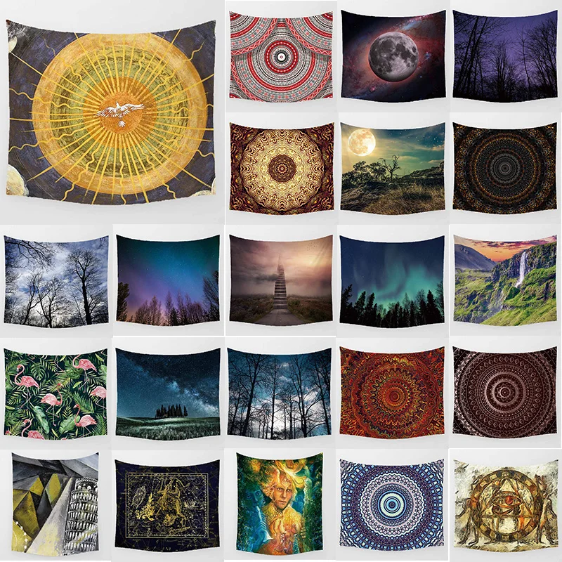 

Unicorn tapestry vintage eagle forest moon wall hanging tapestry home decoration large rectangle bedroom wall tapestry