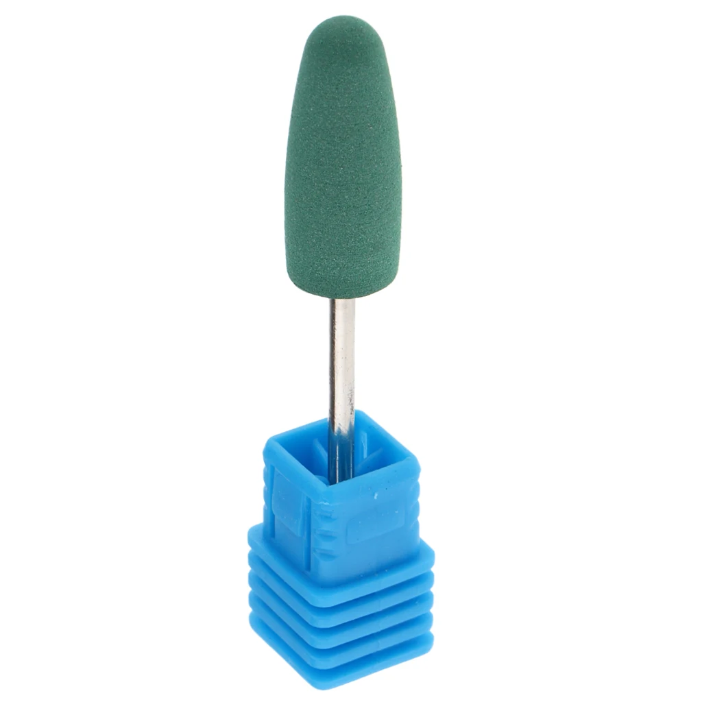 Silicone Nail Drill Bit, Cuticle Cleaner Electric Files Manicure Polisher Grinder Head for Natural and Acrylic Nails