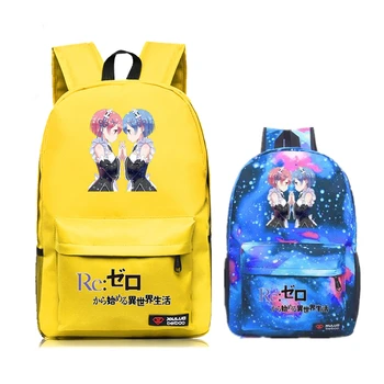 

Anime Re:Life in a different world from Zero Galaxy Printing School Bags for Teenagers Canvas Backpacks for Teenage Girls