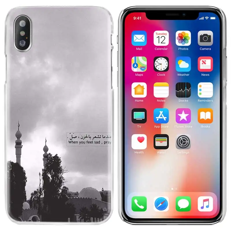 Мусульманский ислам бисмилла Алла чехол Прозрачный Жесткий ПК для iPhone XS Max XR 7 8 6 6s Plus X 5 5S SE 5C 4 4S