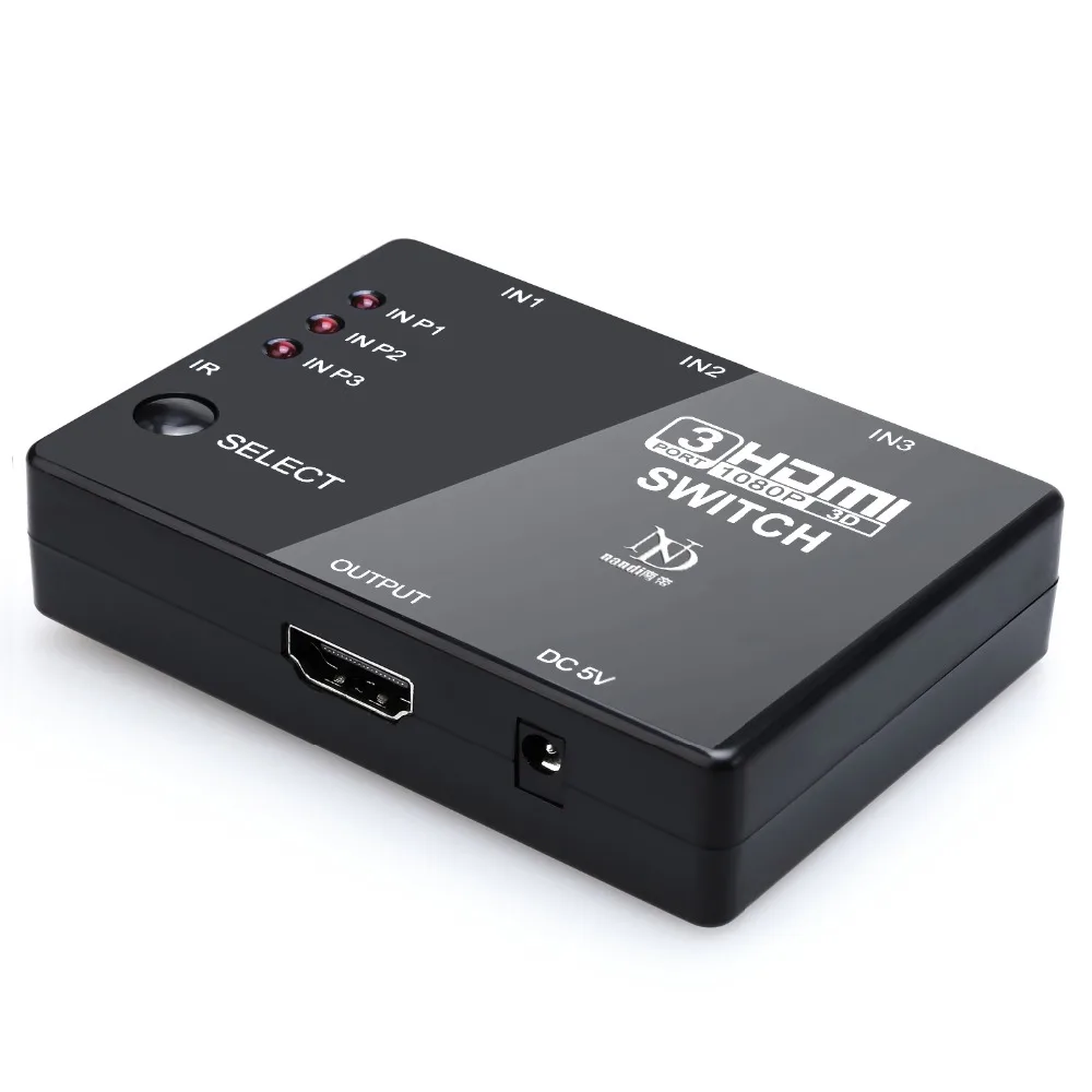 HDMI переключатель разветвитель hdmi концентратор 3 порта 1080P видео разветвитель коробка HDMI KVM переключатель адаптер для hdtv монитор Компьютер ТВ коробка