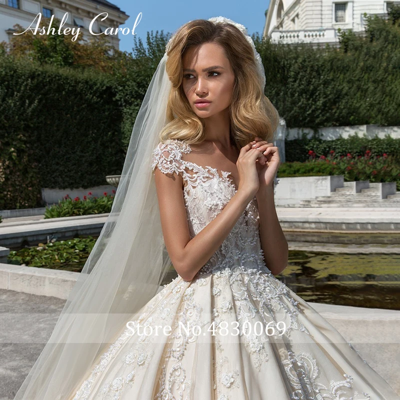 Ashley Carol Elegant Wedding Dresses For Women Sweetheart Beaded Appliques  Button Princess Wedding Gown Vestidos De Novia - AliExpress 320