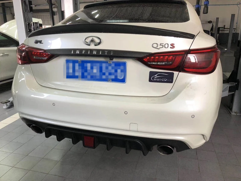 Для Infiniti Q50 ABS задний бампер диффузор защитные бамперы для- Q50 обвес бампер задний спойлер