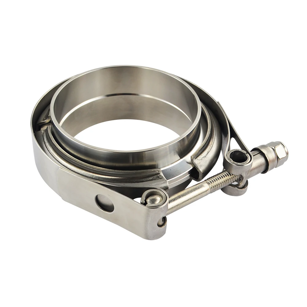 2Pcs V Band Exhaust Clamp ESPEEDER 3.0 V Band Clamp Kit with Stainless Steel Male Female Flange for Excellent Sealing Performance