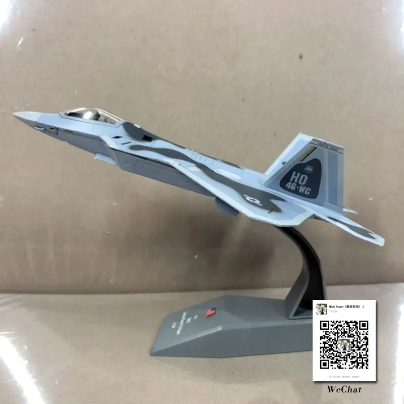 AMER 1/100 масштаб военная модель игрушки USAF F-22 Raptor Stealth Fighter литой металлический самолет модель игрушки для сбора/подарка