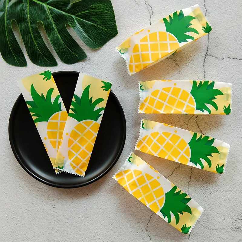 

1000 X Yellow Pineapple Design Cake Packaging Bag DIY Creative Baking Candy Cookie Frosted Decorating Packaging Bags