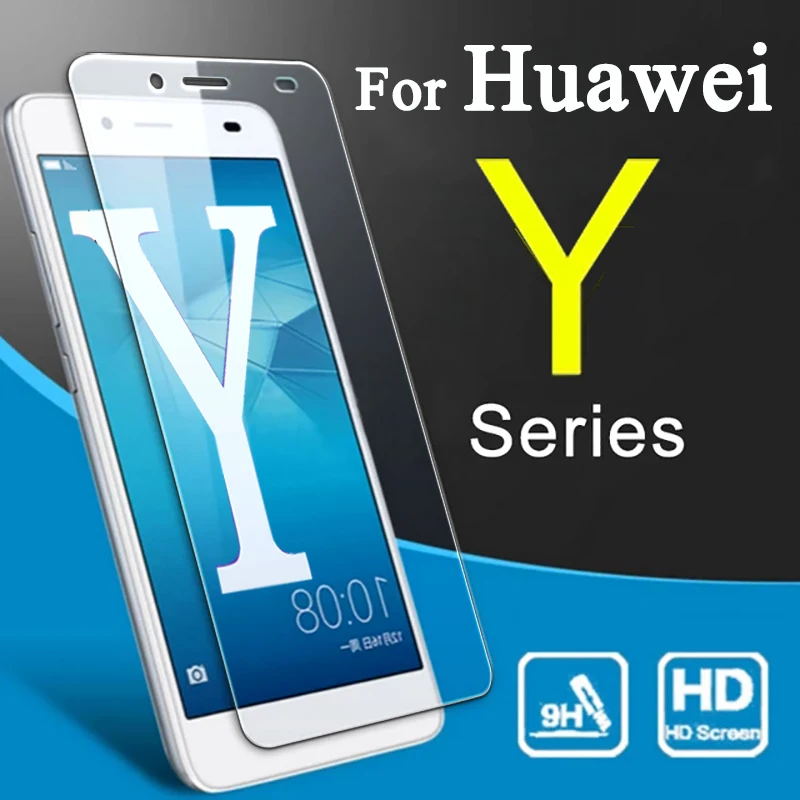 Защитное стекло для Huawei Y5 Y6 Y7 Y9 2018 закаленное прозрачное экрана 2019 защитная
