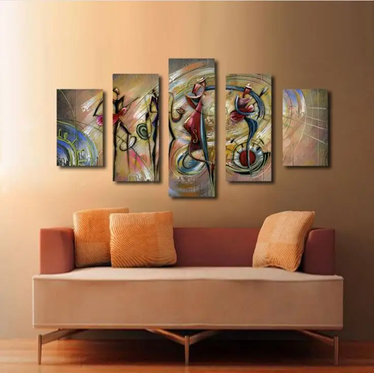 

5pcs Diy Diamond Painting Cross Stitch 5D Painting Abstract character dance Diamond Painting Home Decoration