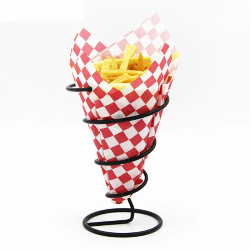 HAKOONA French Fries Pizza Cone Stands Buffet Tapered Snack Fried Chicken Cooked Cone Holder Stand Ice Cream Cone Holder HAKOONA French Fries Pizza Cone Stands Buffet Tapered Snack Fried Chicken Cooked Cone Holder Stand Ice Cream Cone Holder