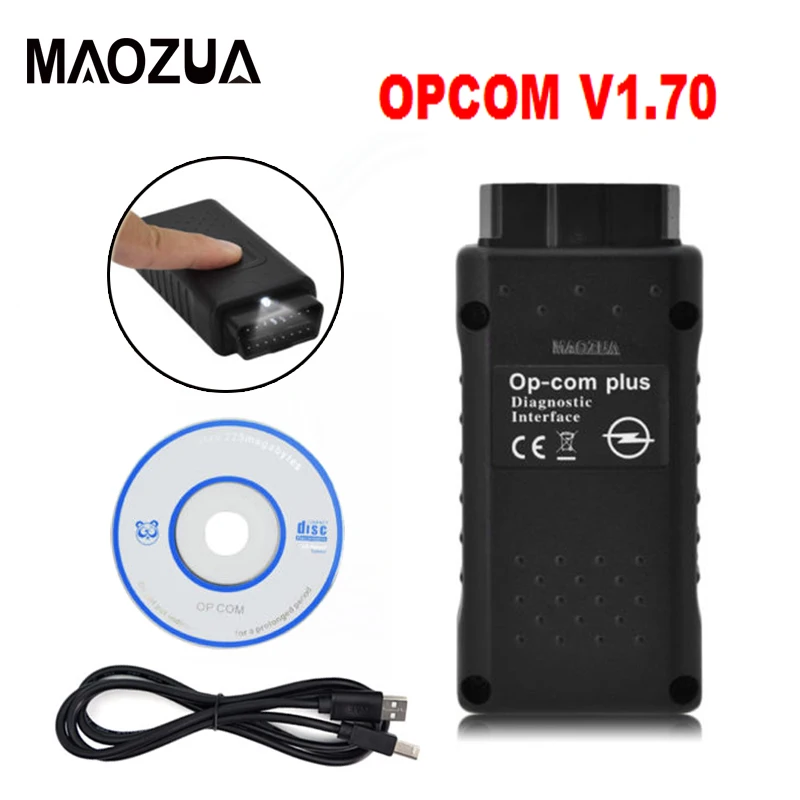 + Качество OP COM PLUS для Opel PIC18F458 чип V1.70 прошивки OBD2 OP-COM автомобиля диагностический сканер инструмента диагностики с светодио дный свет