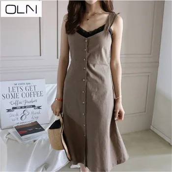 

Dress Korean missdomi winter autumn Summer Vestidos New of the East Gate deep V-neck sleeveless halter strap slim slim bow dress