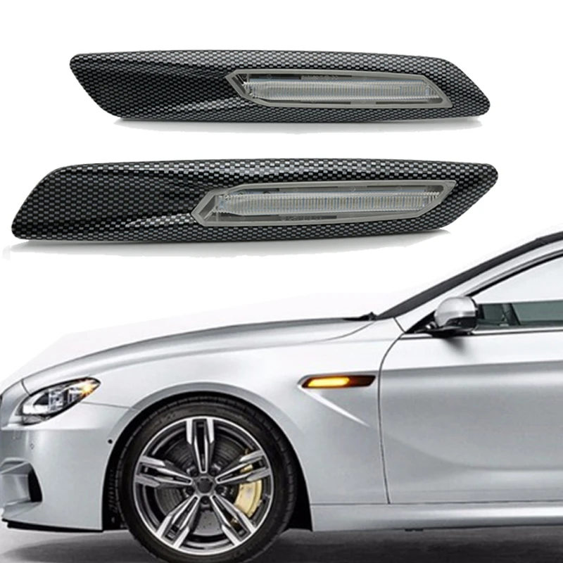 2PCS Style LED Fender Side Marker Turn signal light lamp for BMW Car