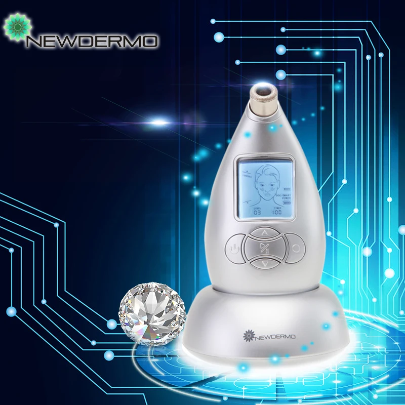 

Silver New HotSale Newdermo Microdermabrasion System Diamond Dermabrasion Machine For Remove Blackhead Acne Marks Scars Eye Bags