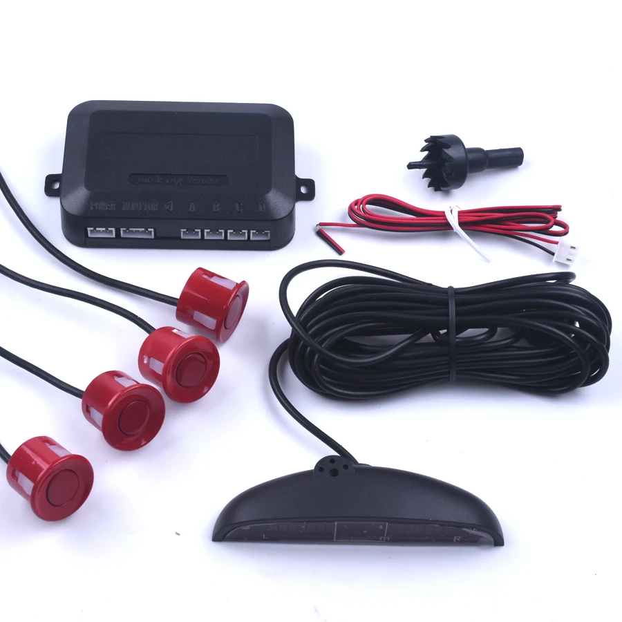  Car Auto Parktronic LED Parking Sensor With 4 Sensors Reverse Backup Car Parking Radar Monitor Dete