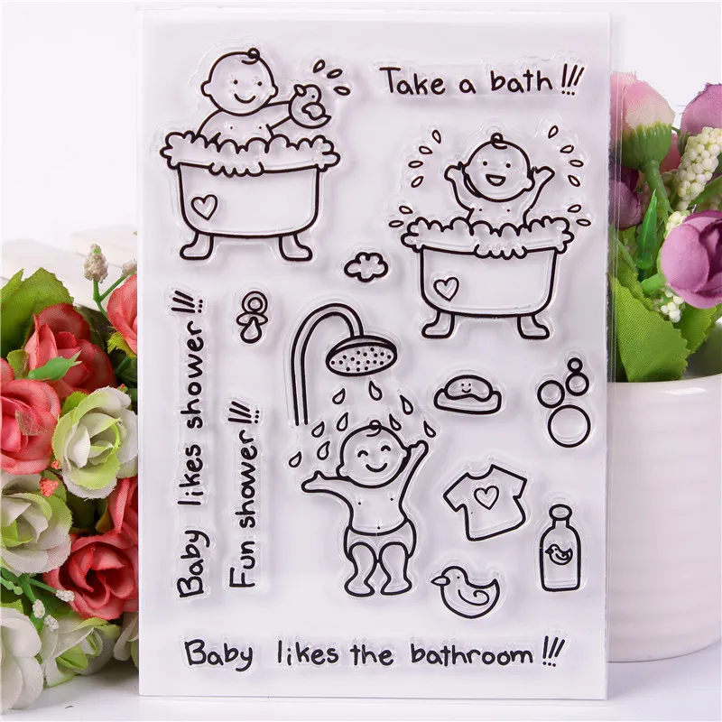 Rubber Silicone Clear Stamps for Scrapbooking Tampons Transparents Seal Background Stamp Card
