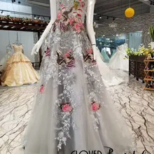 CloverBridal серебряный кружевной тюль, рукав-крылышко Вышивка Цветы птицы узоры Сияющие Кристаллы платья знаменитостей