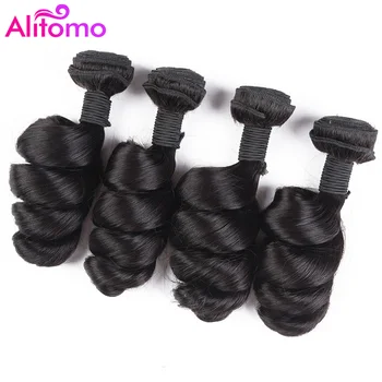 

Alitomo Peruvian Loose Wave Hair Bundles 3 Bundles Deal 100% Human Hair Weave Bundles Remy Hair Extensions 10"-28"