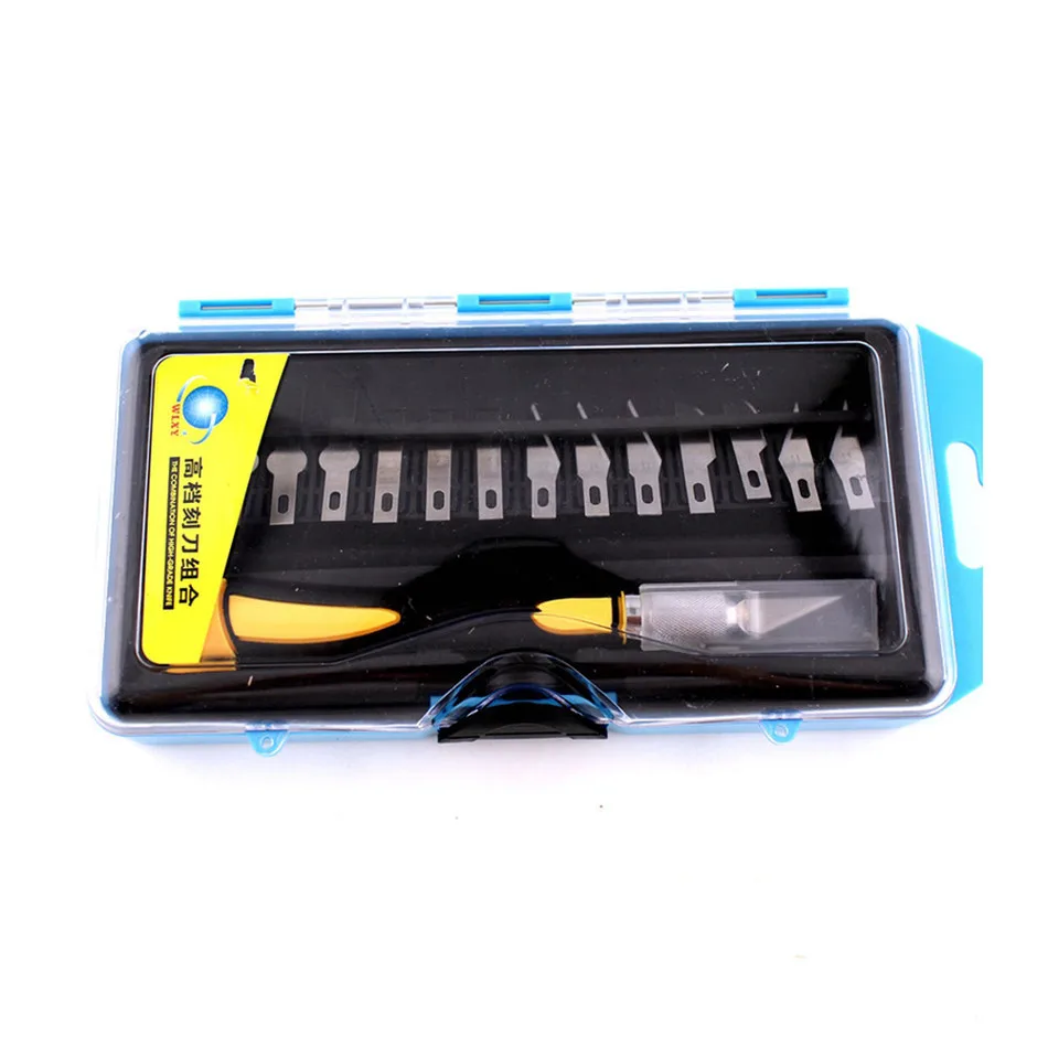 14pcs Blades/Set Gravers Wood Carving Knife Hobby DIY Engraving cutting Sculpture Scalpel PCB Circuit Board Repair