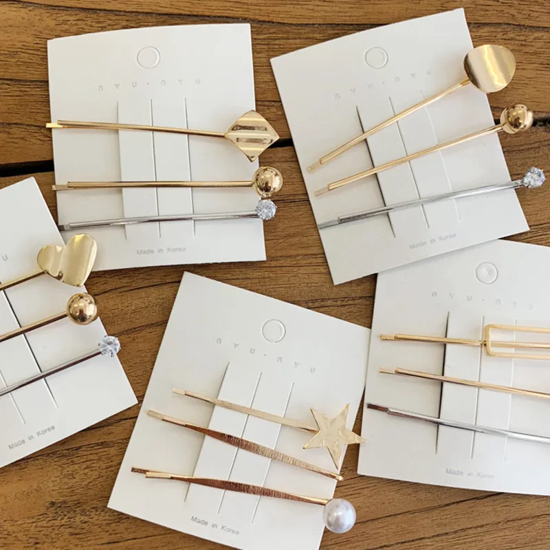 

Golden Hairpins Metal Headwear for Women Girls Fashion Vintage Hair Clips Pins Bobby Barrette Tools Hair Accessories