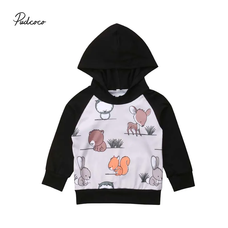

Pudcoco 2018 Lovely Newborn Kid Baby Girl Hoodies Cute Animal Hooded Tops Sweatshirt Fitness Warm Cotton Clothes Autumn Outfits