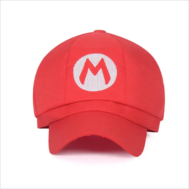 Game Super Mario Hat Cap Accessories For Kids Luigi Bros Yoshi Wario Baseball Caps Cosplay Carnival Party Christmas Gifts Adult - Цвет: 54-56cm