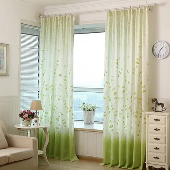 

Custom Made of Finished Curtain of Garden Print Shading Curtains for Living Dining Room Bedroom