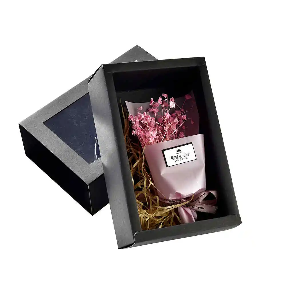 Натуральный сушеный цветок морской многоцветный букет Гипсофилы консервированный цветок свадебное украшение для дома подарок на день Святого Валентина P15 - Цвет: Розовый