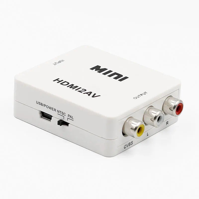 Цифровой HDMI2AV видео конвертер HDMI в RCA AV/CVBS адаптер Поддержка HD 1080P NTSC PAL для PC/PS3/VCR/DVD PAL/MTSC